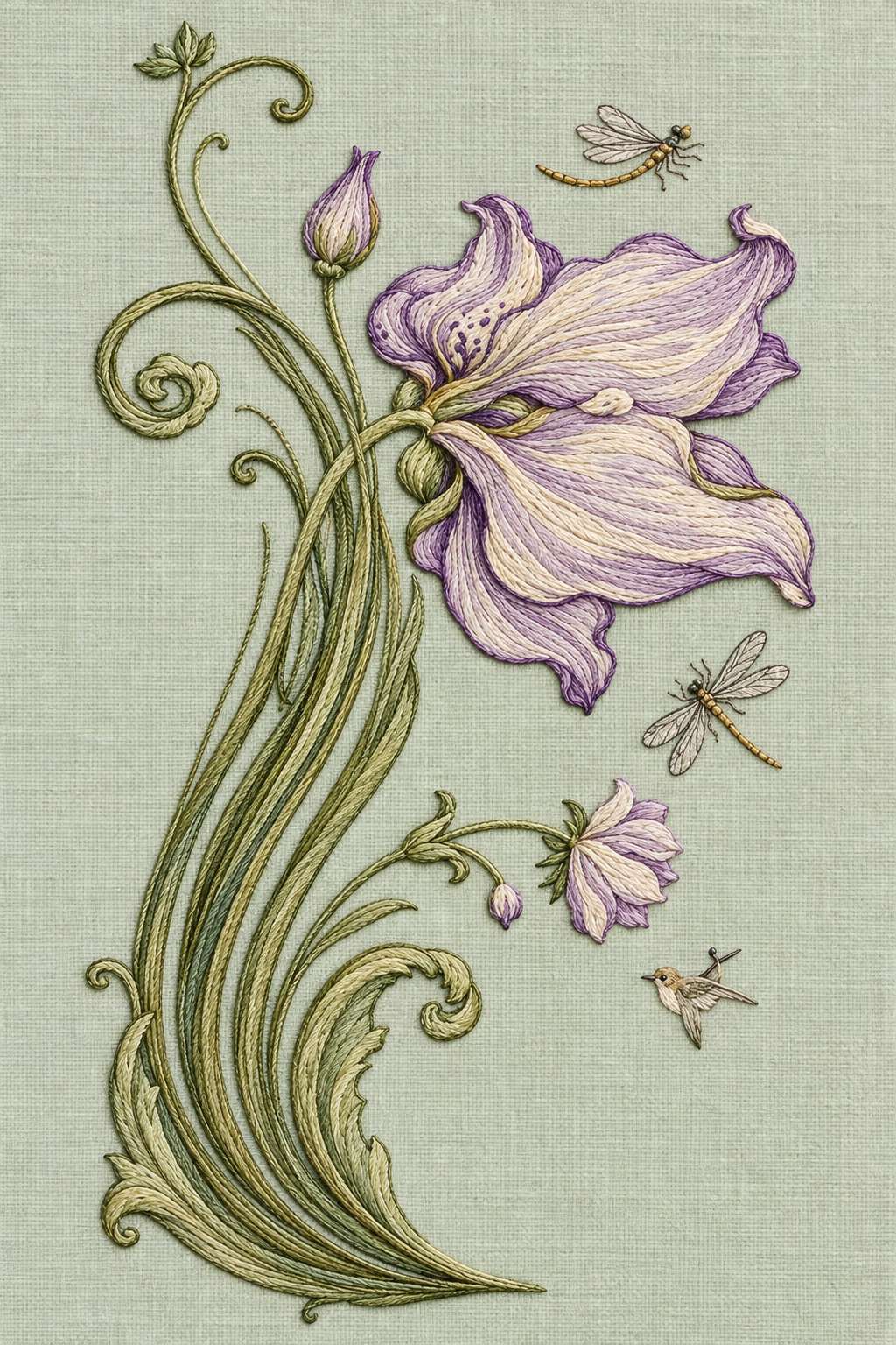 Art Nouveau Needlework - Book 4 | Digital PDF Embroidery Design Book | Hand embroidery example 7