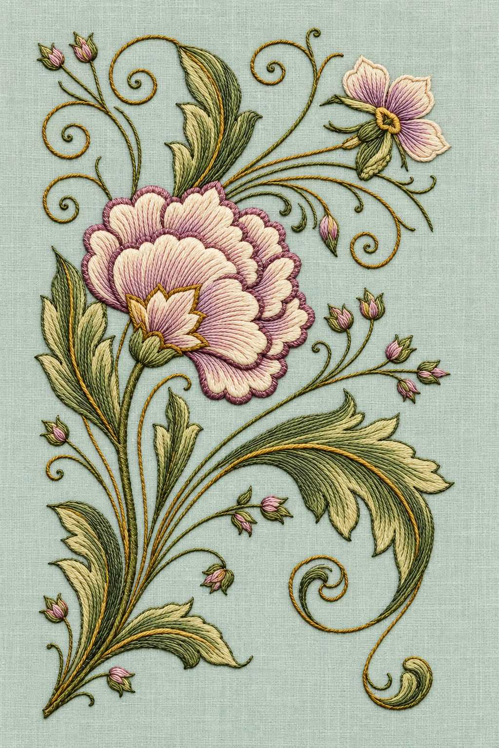 Jacobean & Crewel Embroidery - Book 2 | Digital PDF Embroidery Design Book | Hand embroidery example 6