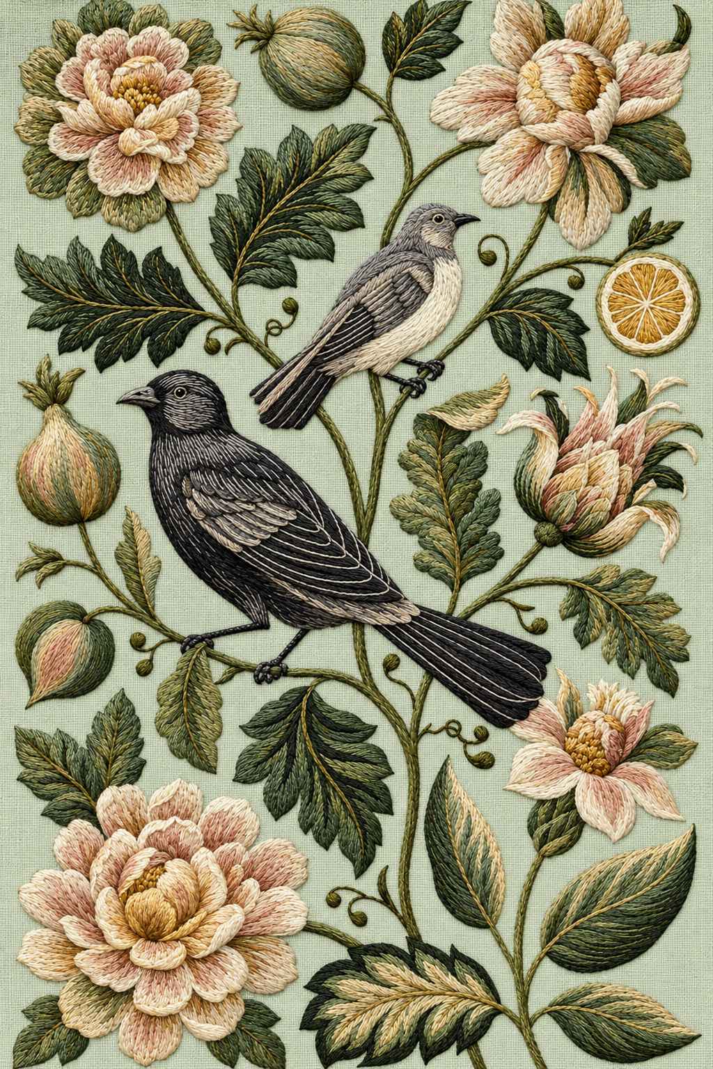 Jacobean & Crewel Embroidery - Book 2 | Digital PDF Embroidery Design Book | Hand embroidery example 10