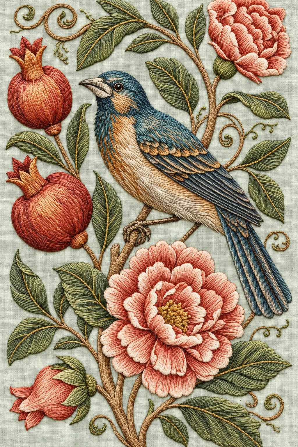 Jacobean & Crewel Embroidery - Book 4 | Digital PDF Embroidery Design Book | Hand embroidery example 9