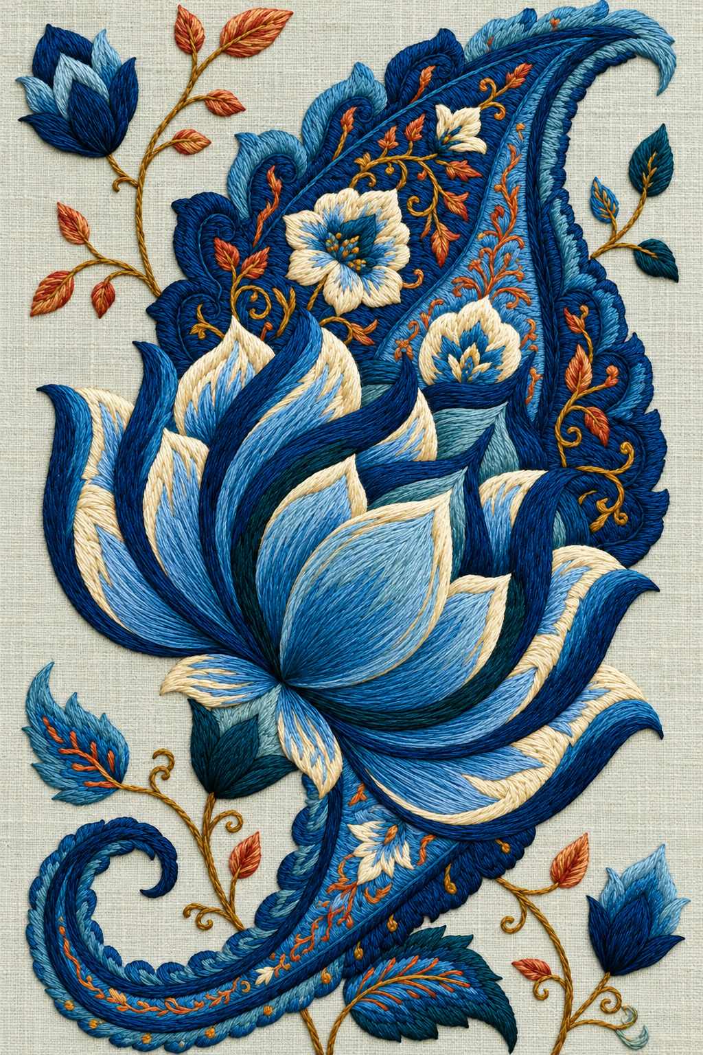 Mughal, Persian & Oriental Embroidery - Book 2 | Digital PDF Embroidery Design Book | Hand embroidery example 1