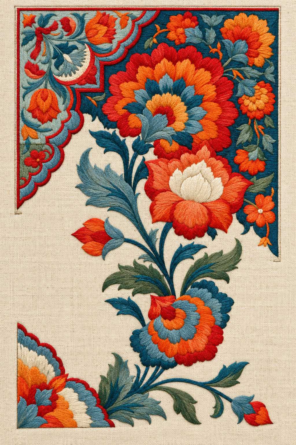 Mughal, Persian & Oriental Embroidery - Book 2 | Digital PDF Embroidery Design Book | Hand embroidery example 6
