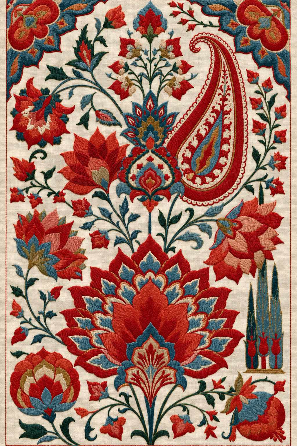 Mughal, Persian & Oriental Embroidery - Book 2 | Digital PDF Embroidery Design Book | Hand embroidery example 7