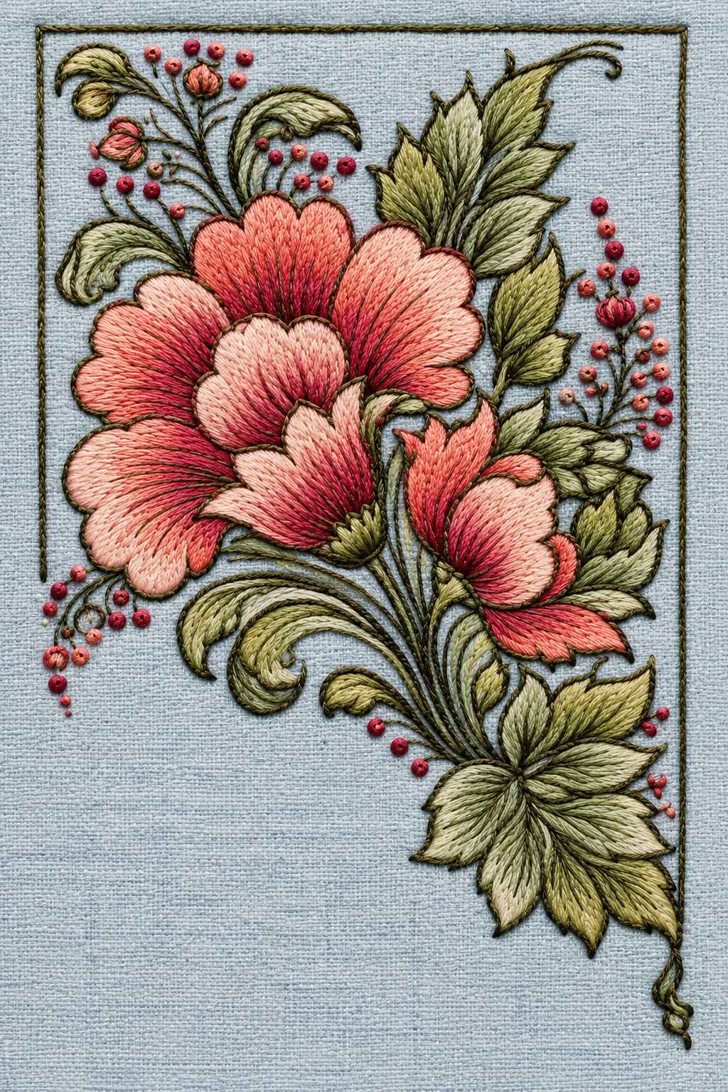 Hungarian & Slavic Embroidery Motifs Book 4 | Hand embroidery example 1