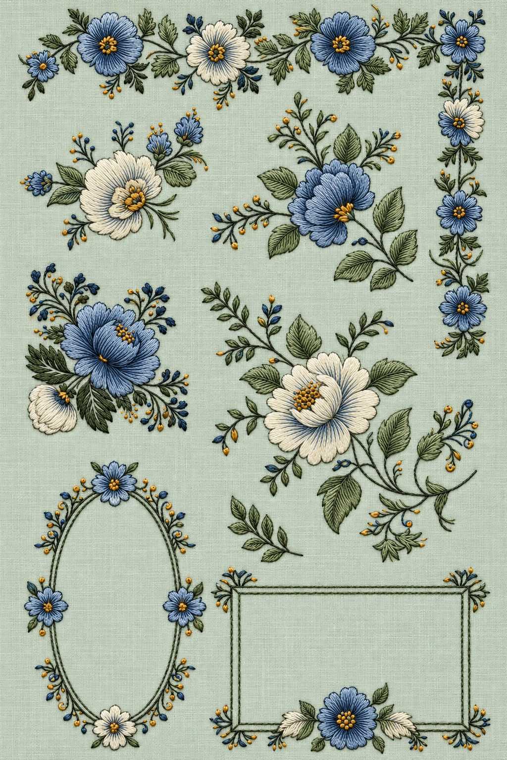 Hungarian & Slavic Embroidery Motifs Book 4 | Hand embroidery example 2