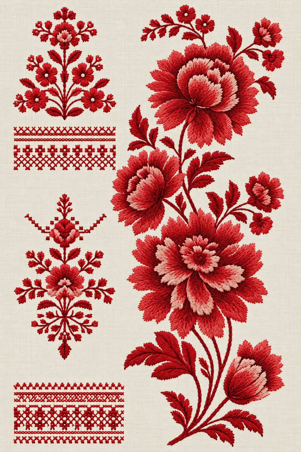 Hungarian & Slavic Embroidery Motifs Book 4 | Hand embroidery example 3