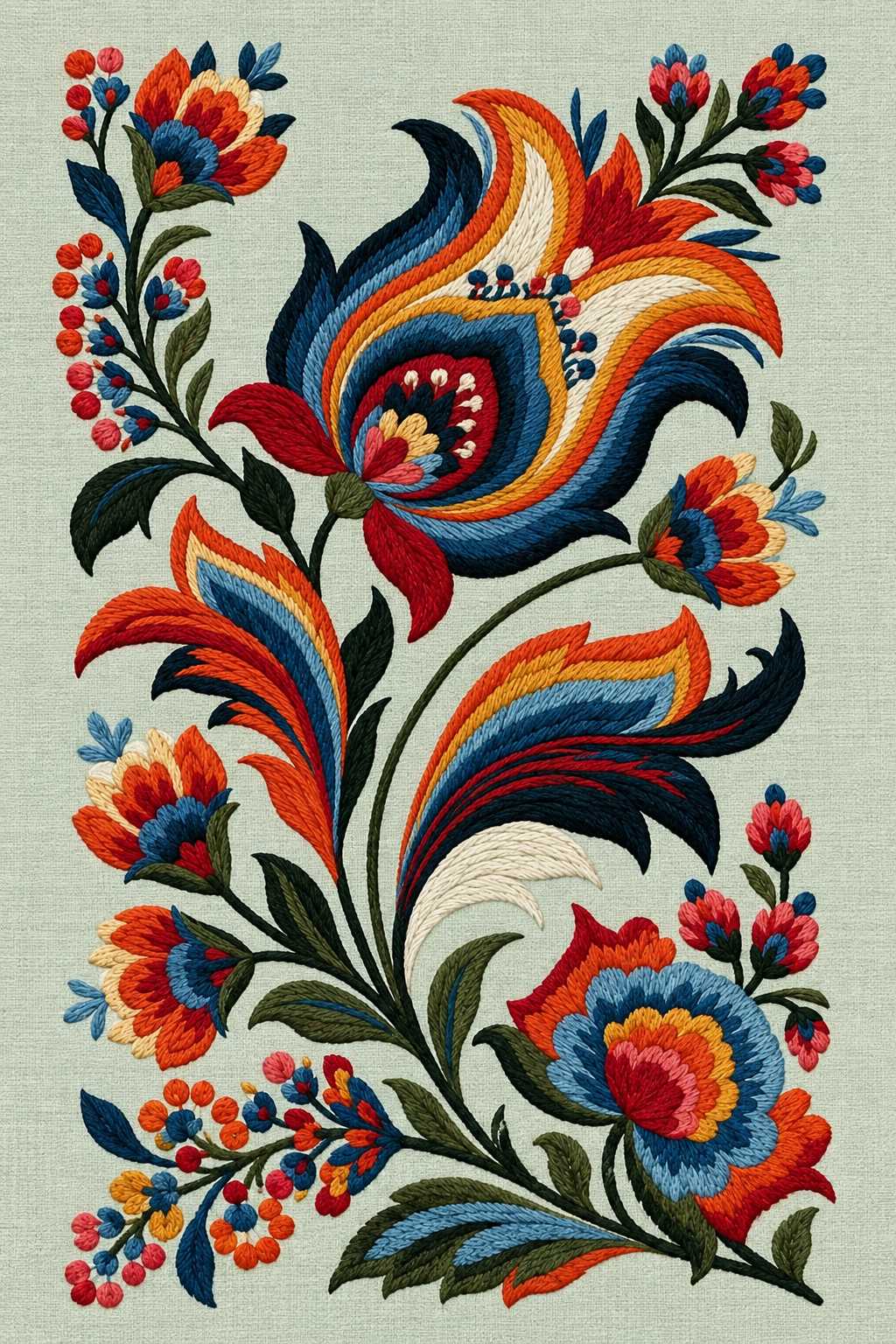 Hungarian & Slavic Embroidery Motifs Book 4 | Hand embroidery example 4