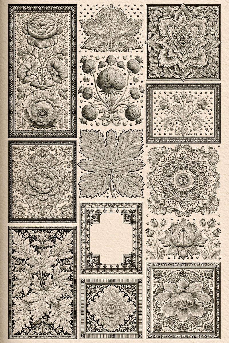 Statement Home Decor Library Plate from Jumbo - Large Scale Designs Book 4, a digital embroidery design reference for machine embroidery designs, embroidery patterns and embroidery design reference.