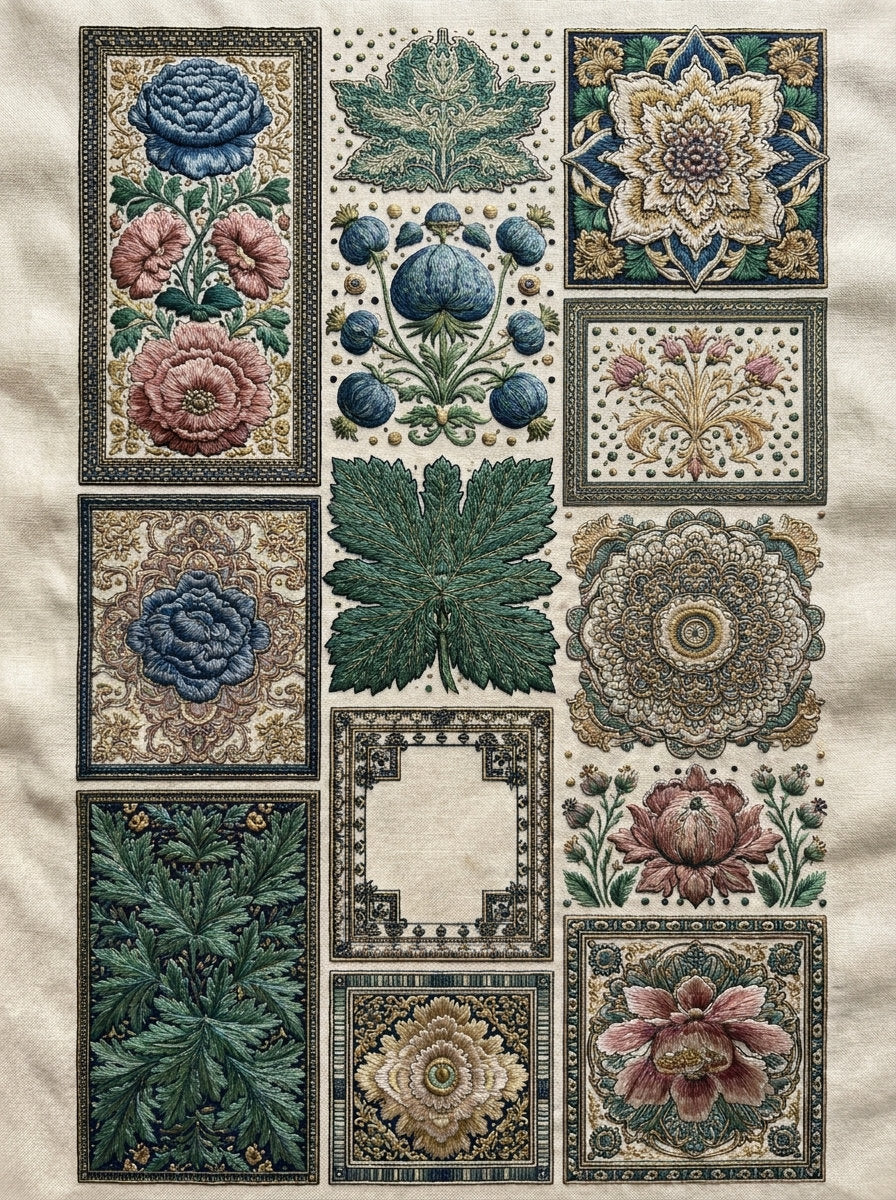 Statement Home Decor Library Plate from Jumbo - Large Scale Designs Book 4, a digital embroidery design reference for machine embroidery designs, embroidery patterns and embroidery design reference.