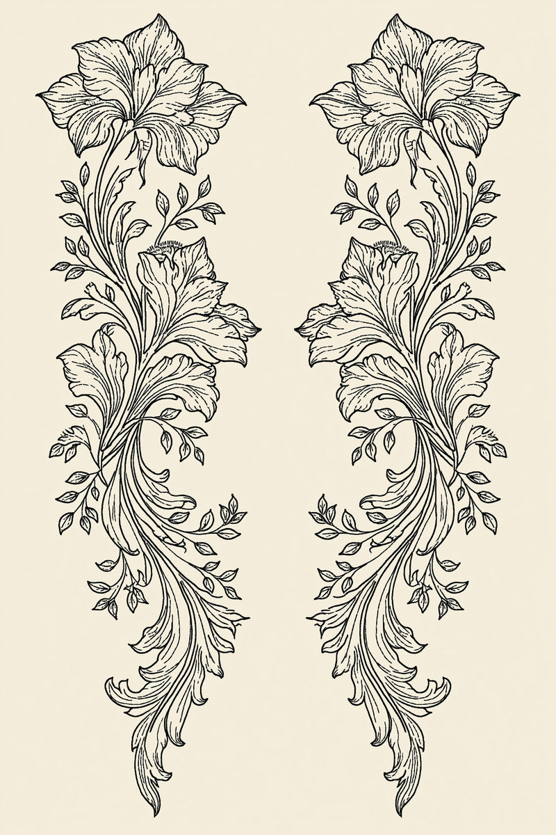 Statement Jacket Front Placement 02 from Neckline & Collar Embroidery Designs Book 4, a digital embroidery design reference for machine embroidery designs, embroidery patterns and lace and broderie details.