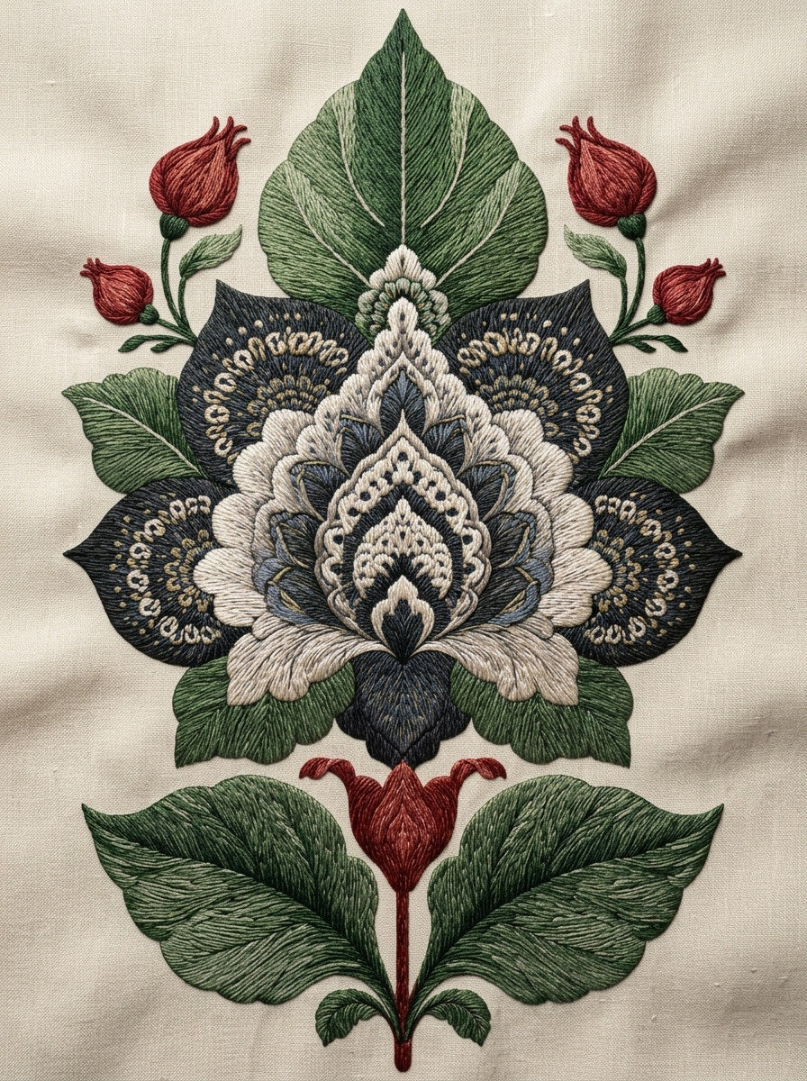 Statement Wall Textile Ornament Jumbo from Jumbo - Large Scale Designs Book 4, a digital embroidery design reference for machine embroidery designs, embroidery patterns and embroidery design reference.