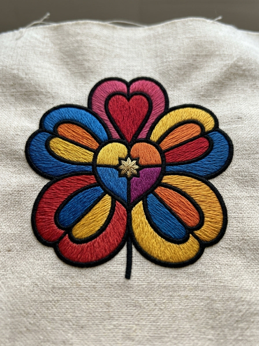Sweatshirt Chest Patch Motif Color from Color Pop Patches & Playful Motifs Book 4, a digital embroidery design reference for machine embroidery designs, embroidery patterns and garment placement ideas.