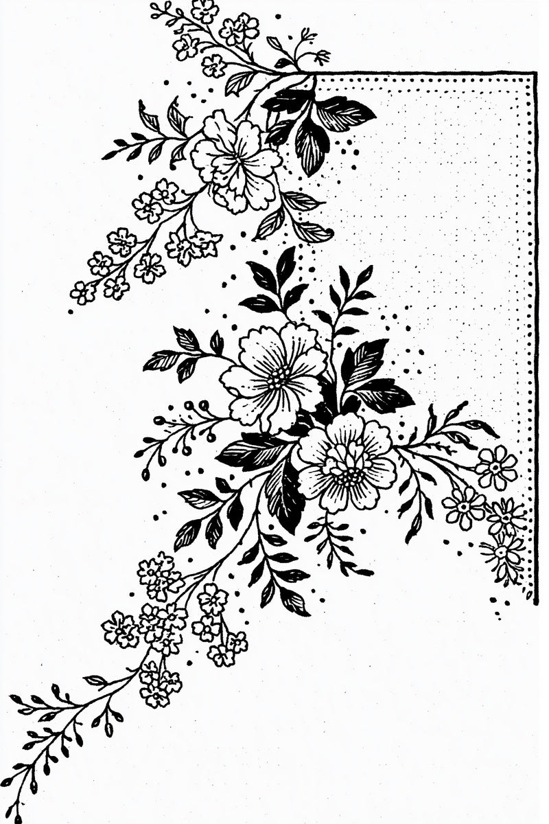 Table Linen Corner Border Classic from Classic Frames & Borders Book 6, a digital embroidery design reference for machine embroidery designs, embroidery patterns and border and edge embroidery.