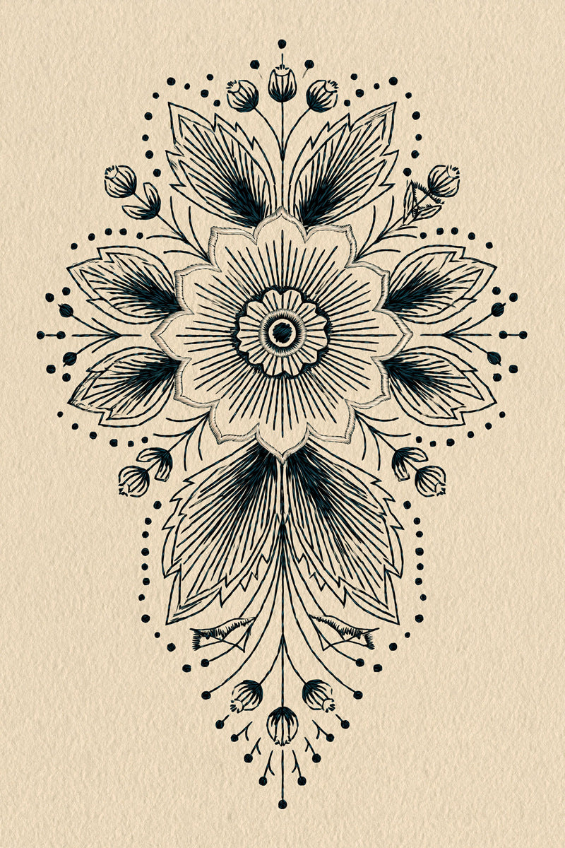 Table Runner Appliqu End Appliqu from Appliqué Compatible Designs Book 1, a digital embroidery design reference for machine embroidery designs, embroidery patterns and border and edge embroidery.