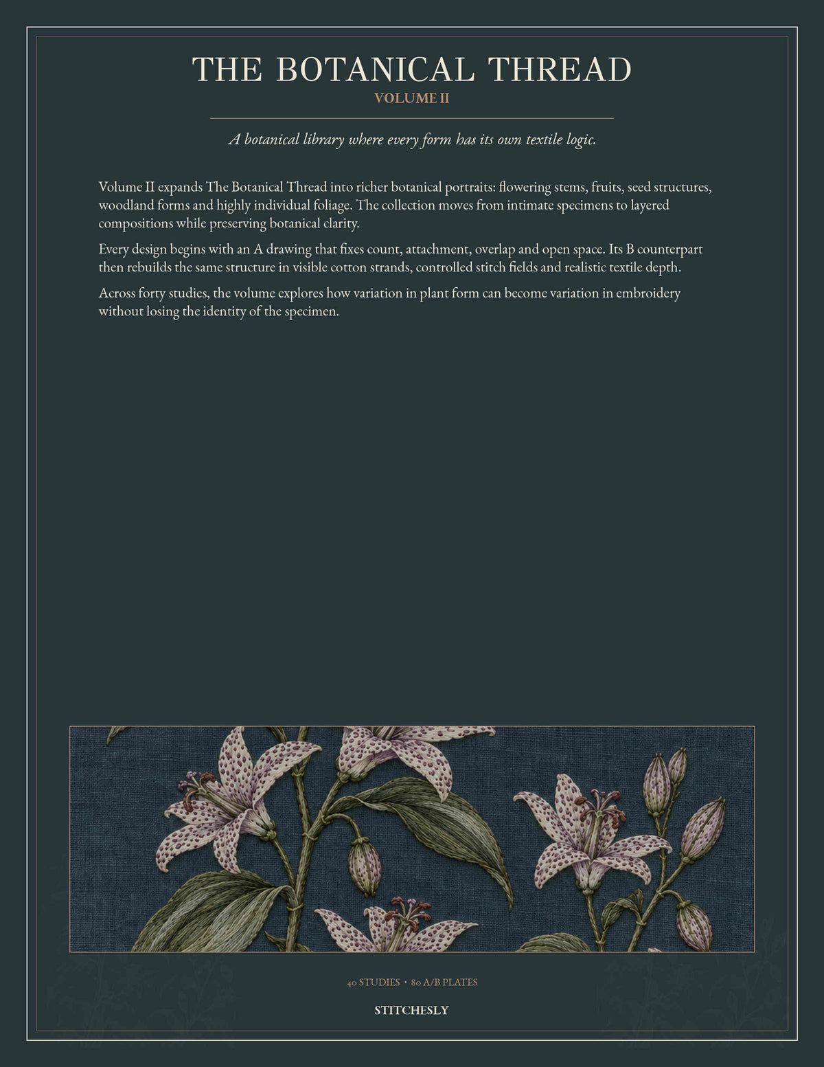 The Botanical Thread Volume II back cover