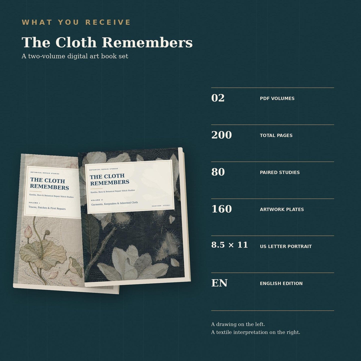 Two PDF volumes with 200 pages, 80 paired studies and 160 artwork plates