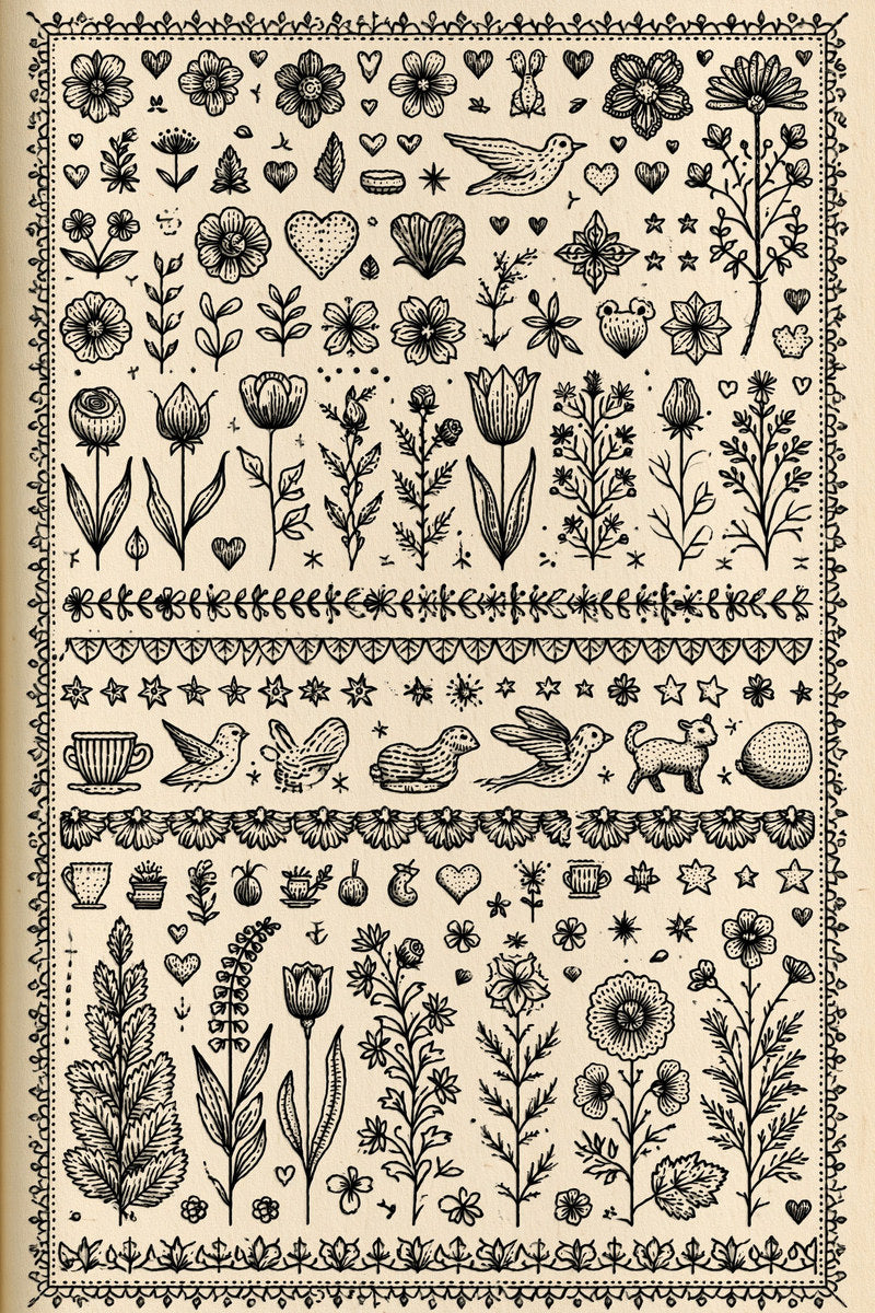 Tiny Embroidery Designs Book 36 Product Book 3 digital PDF embroidery design book - sample plate / motif preview 22