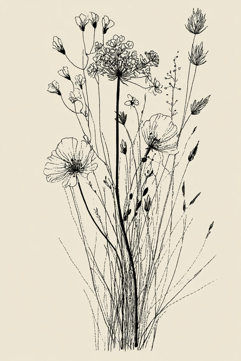 Tiny Meadow Motif from Botanical Embroidery Designs Book 3, a digital embroidery design reference for machine embroidery designs, embroidery patterns and small motif and accent designs.