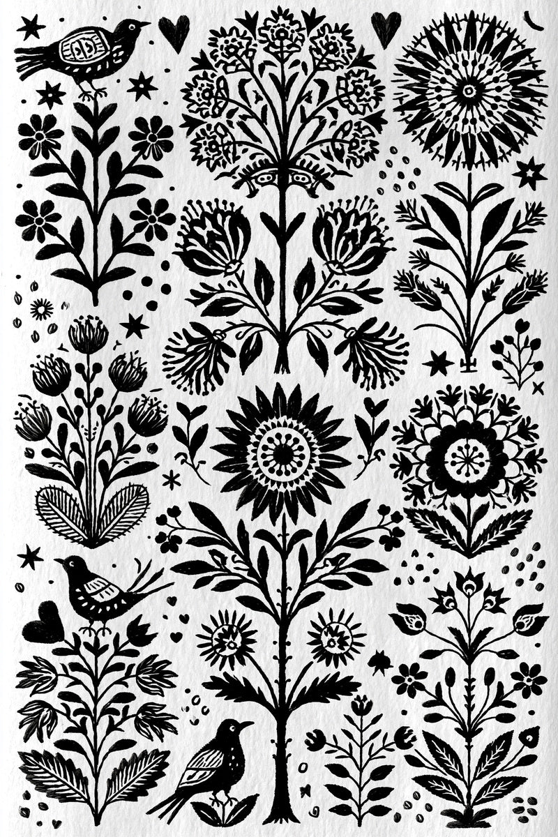 Tree Of Life And Village from Global Folk Art Embroidery Book 3, a digital embroidery design reference for machine embroidery designs, embroidery patterns and embroidery design reference.