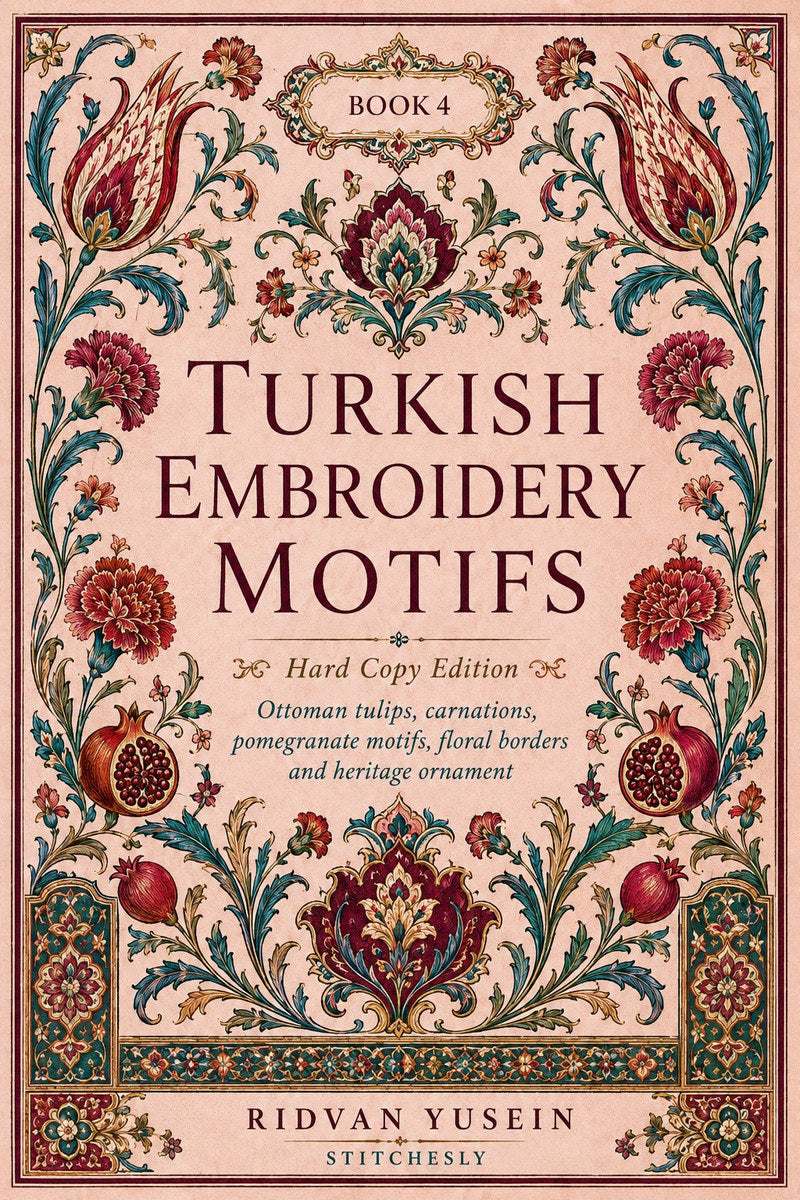 Turkish Embroidery Motifs Book Four cover, view 2.