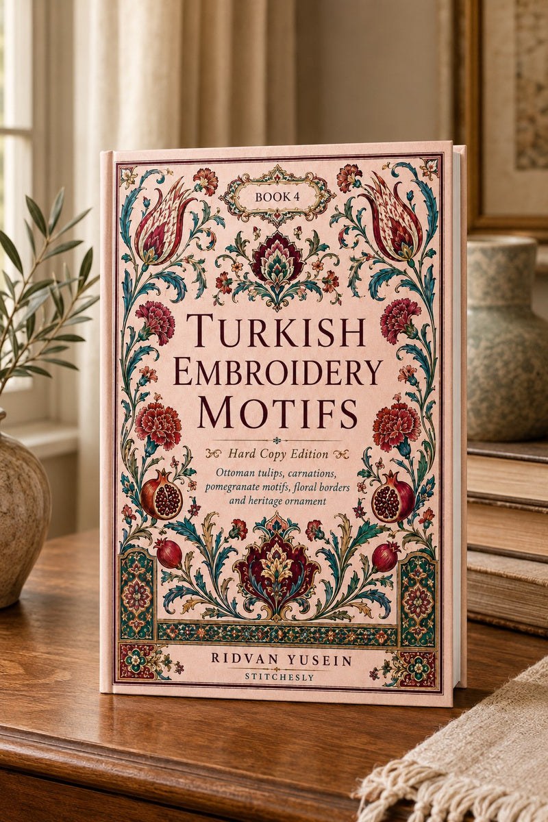 Turkish Embroidery Motifs Book Four cover, view 3.