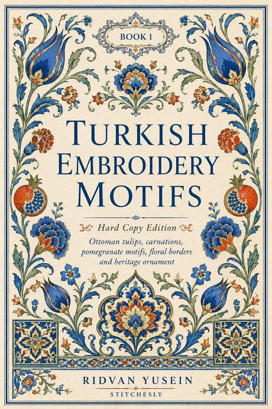 Turkish Embroidery Motifs Book One cover, view 2.