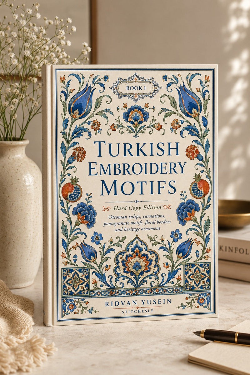 Turkish Embroidery Motifs Book One cover, view 3.