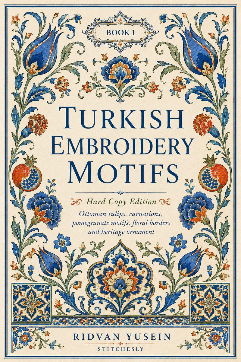 Turkish Embroidery Motifs Book 6 Product Book 1 digital PDF embroidery design book - main cover / hero image 3