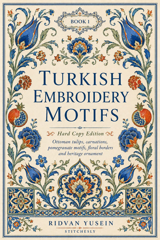 Turkish Embroidery Motifs Book 6 Product Book 1 digital PDF embroidery design book - main cover / hero image 3