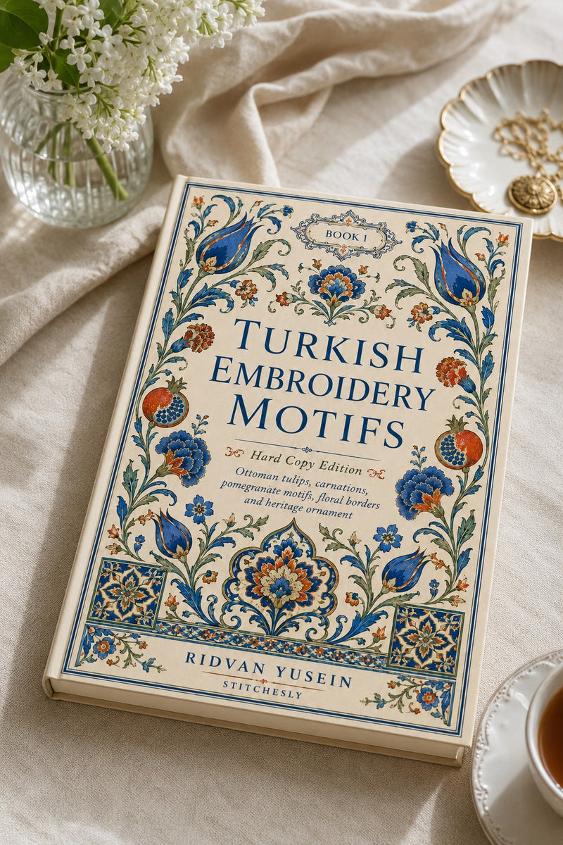 Turkish Embroidery Motifs Book 6 Product Book 1 digital PDF embroidery design book - main cover / hero image 1