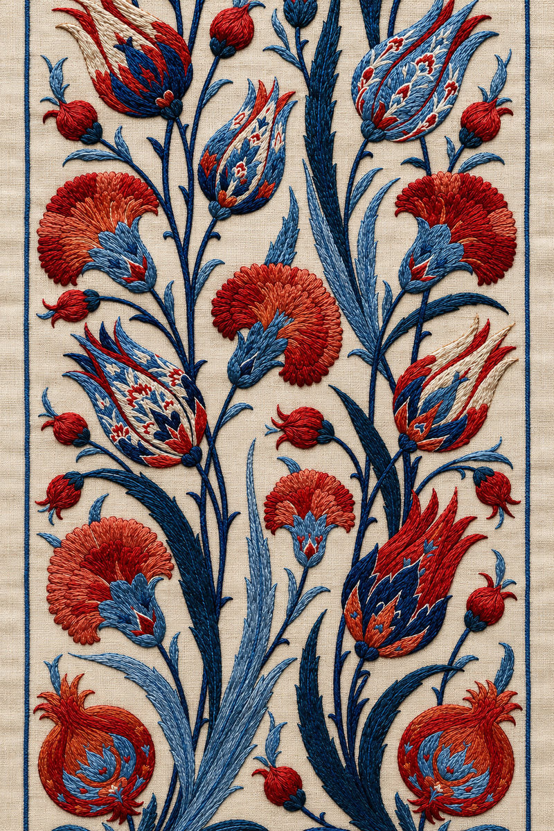 Turkish Table Runner End 02 from Napkins, Table Runners & Kitchen Linens Book 2, a digital embroidery design reference for machine embroidery designs, embroidery patterns and border and edge embroidery.