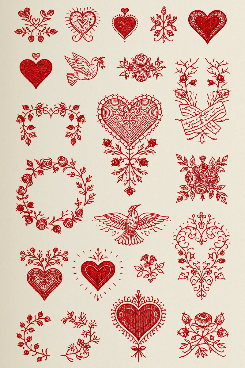 Valentine’s Day Embroidery Book 26 Product Book 1 digital PDF embroidery design book - main cover / hero image 7