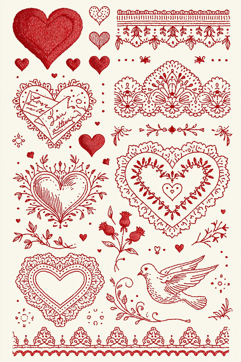 Valentine’s Day Embroidery Book 26 Product Book 1 digital PDF embroidery design book - main cover / hero image 8