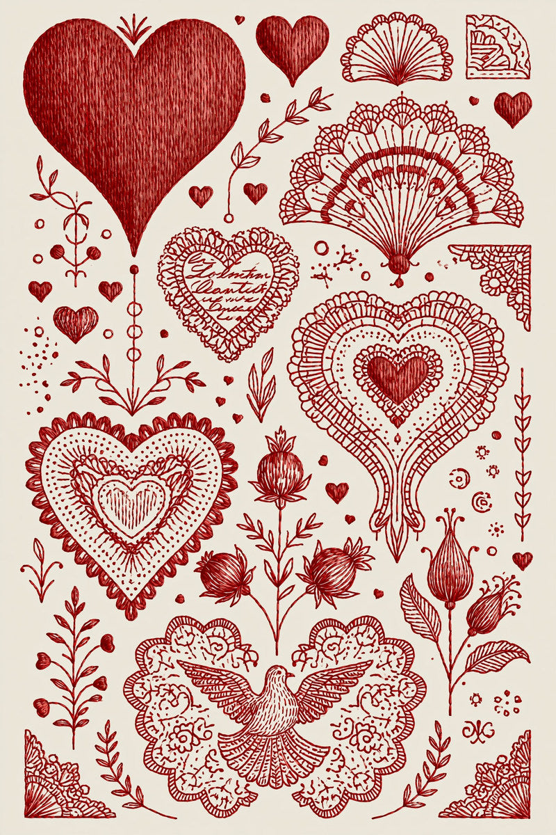 Valentine’s Day Embroidery Book 26 Product Book 4 digital PDF embroidery design book - main cover / hero image 8