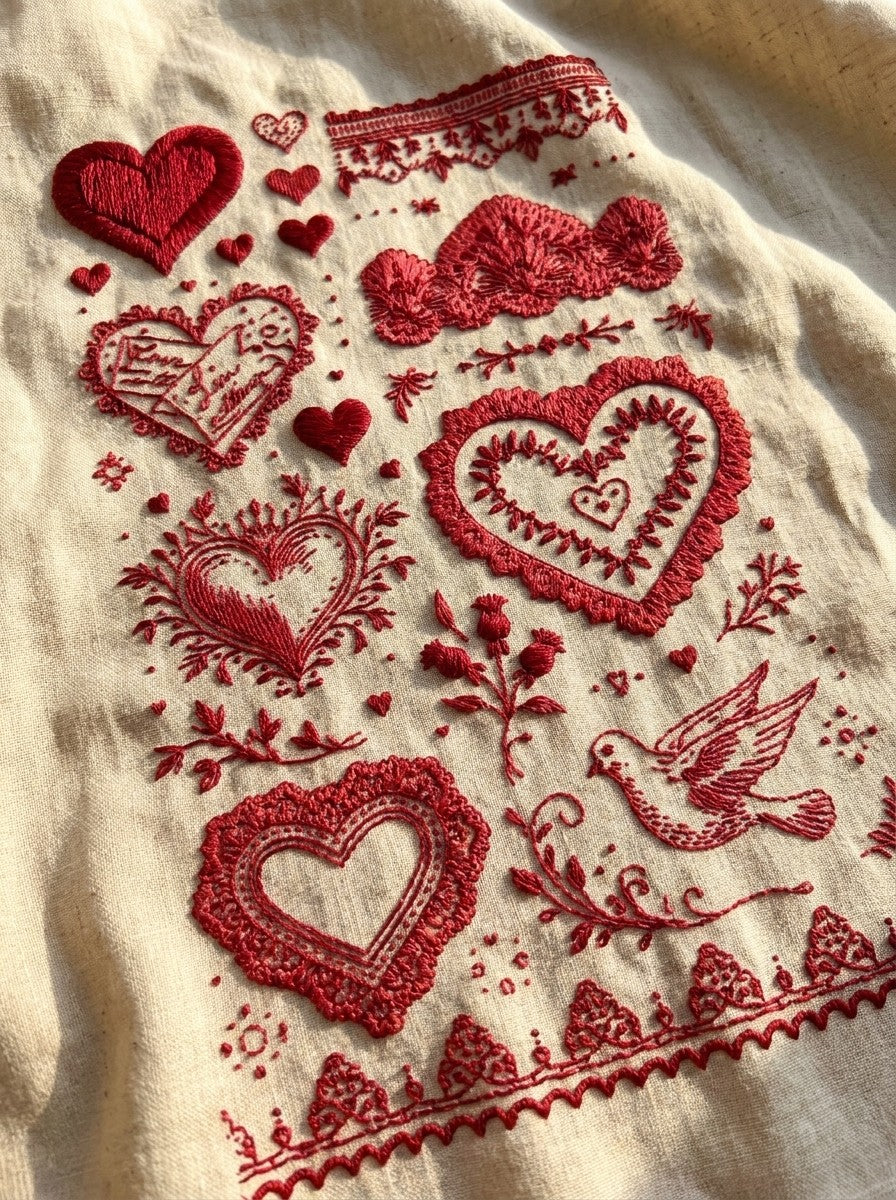 Valentine’s Day Embroidery Book 26 Product Book 1 digital PDF embroidery design book - main cover / hero image 9