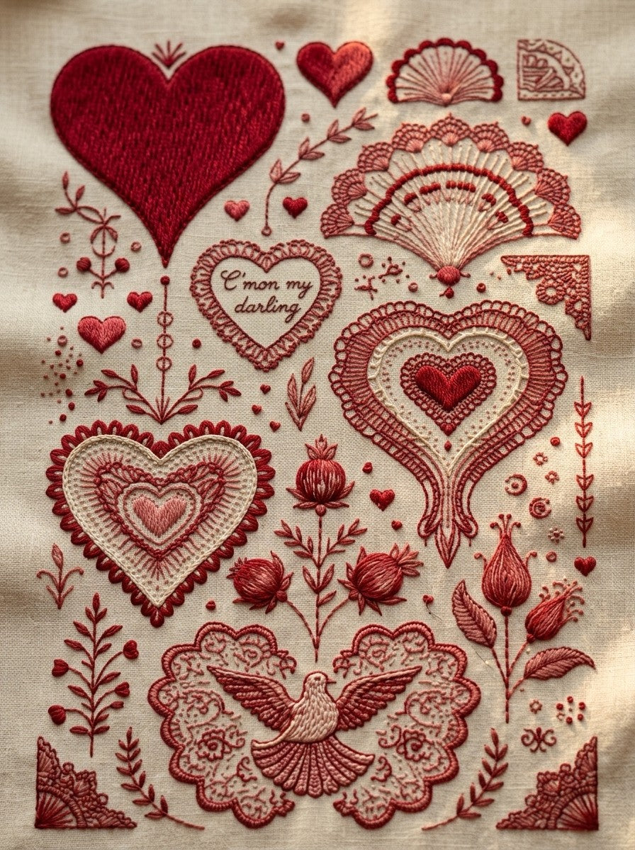 Valentine’s Day Embroidery Book 26 Product Book 4 digital PDF embroidery design book - main cover / hero image 9