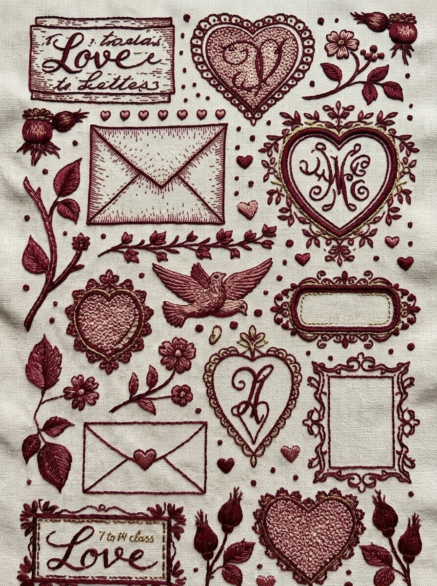 Valentine’s Day Embroidery Book 26 Product Book 4 digital PDF embroidery design book - main cover / hero image 10