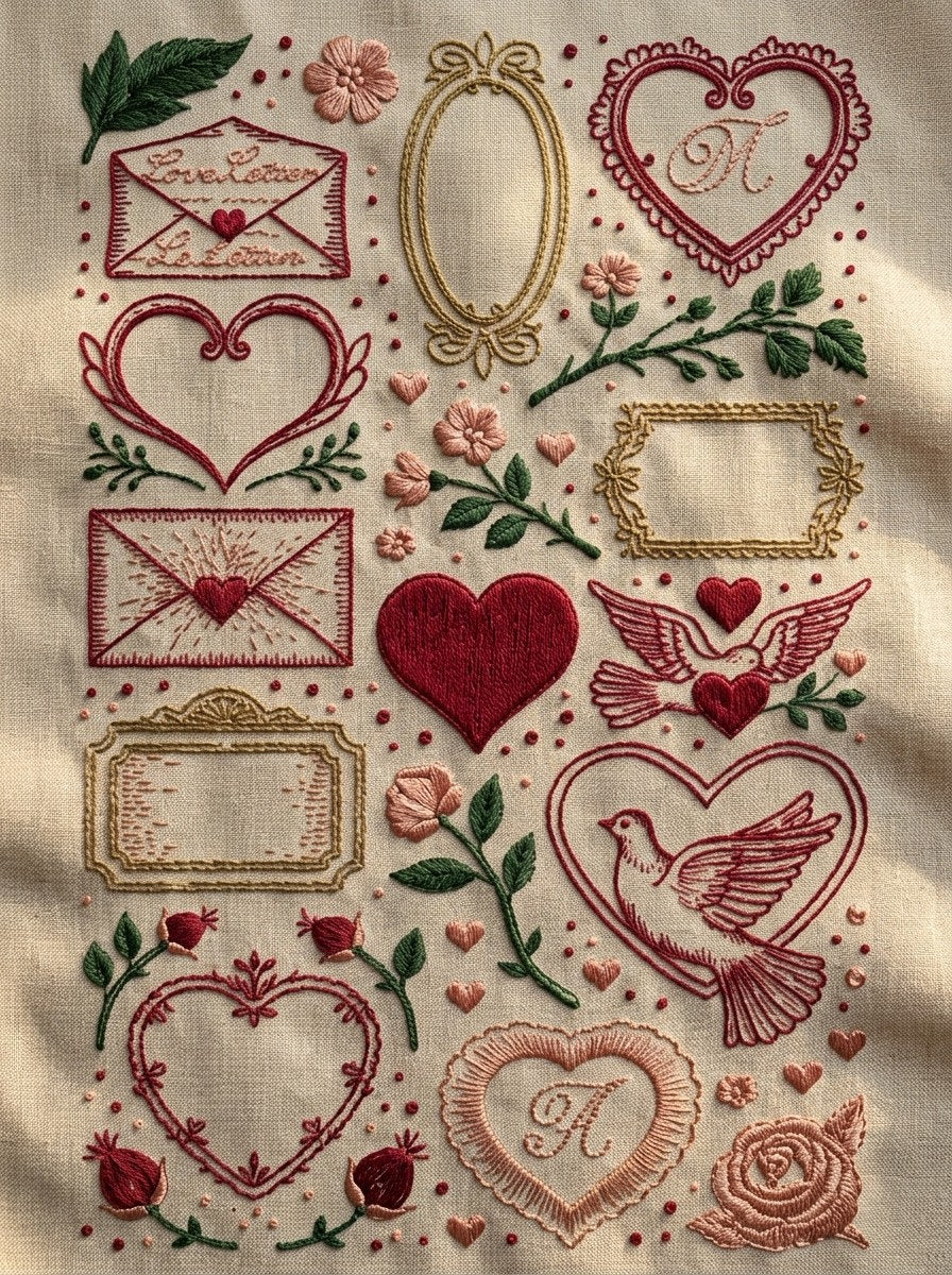 Valentine’s Day Embroidery Book 26 Product Book 4 digital PDF embroidery design book - main cover / hero image 11