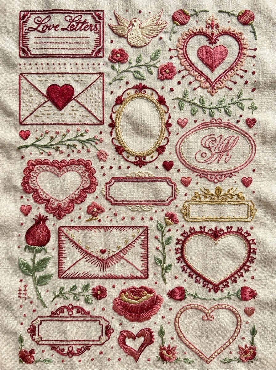 Valentine’s Day Embroidery Book 26 Product Book 2 digital PDF embroidery design book - main cover / hero image 5