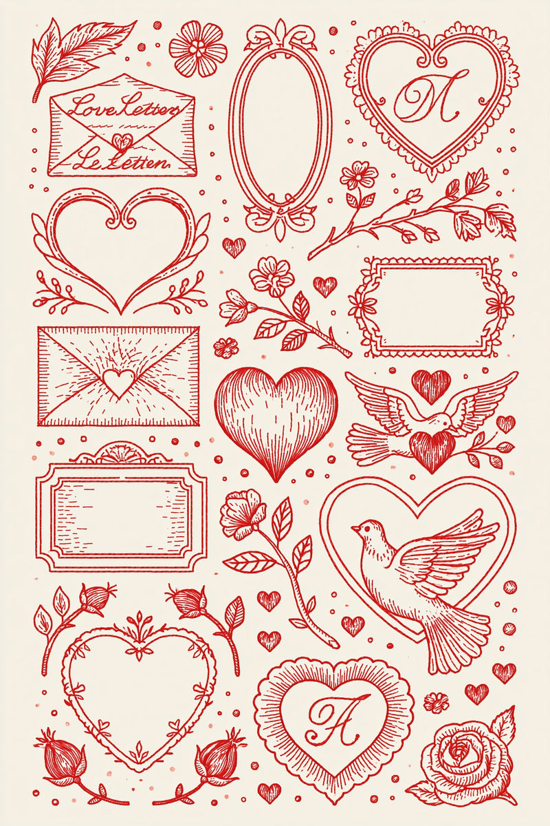 Valentine’s Day Embroidery Book 26 Product Book 4 digital PDF embroidery design book - main cover / hero image 4