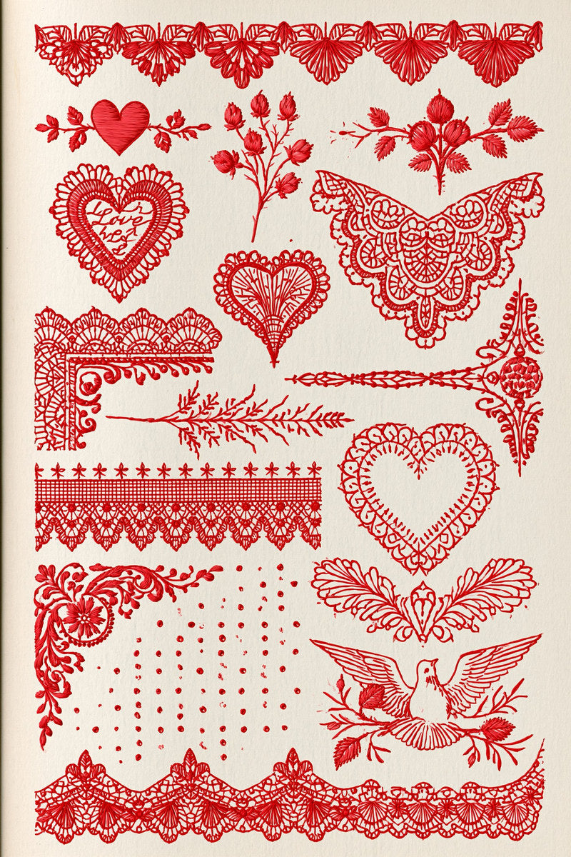 Valentine’s Day Embroidery Book 26 Product Book 4 digital PDF embroidery design book - sample plate / motif preview 12