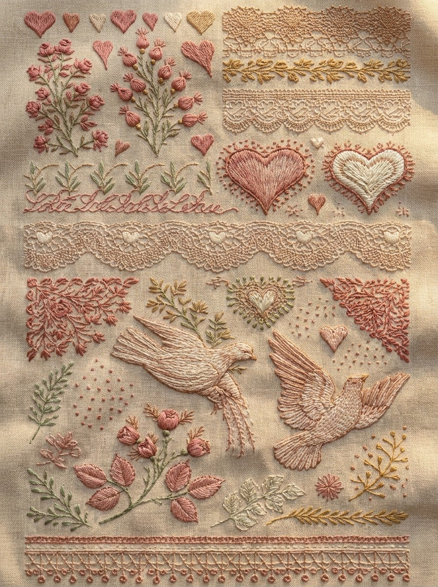 Valentine’s Day Embroidery Book 26 Product Book 1 digital PDF embroidery design book - sample plate / motif preview 15