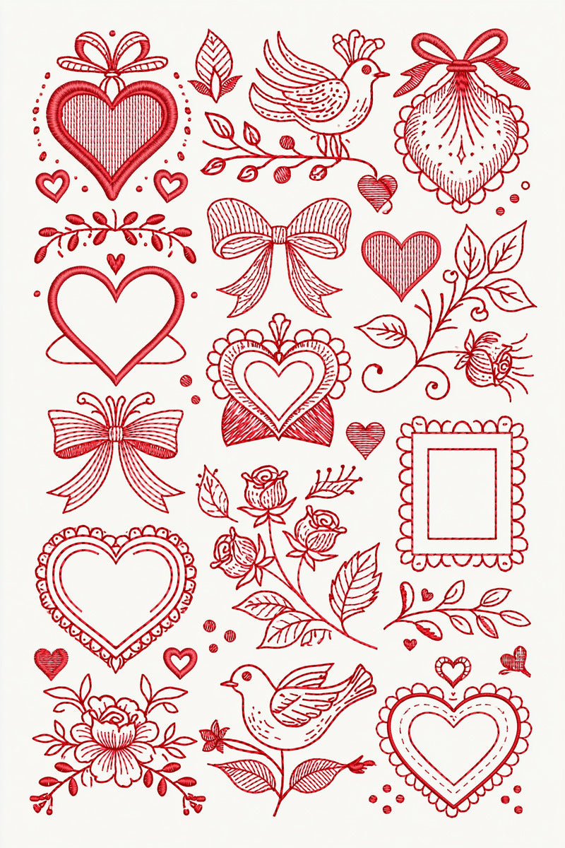 Valentine’s Day Embroidery Book 26 Product Book 2 digital PDF embroidery design book - product image 24