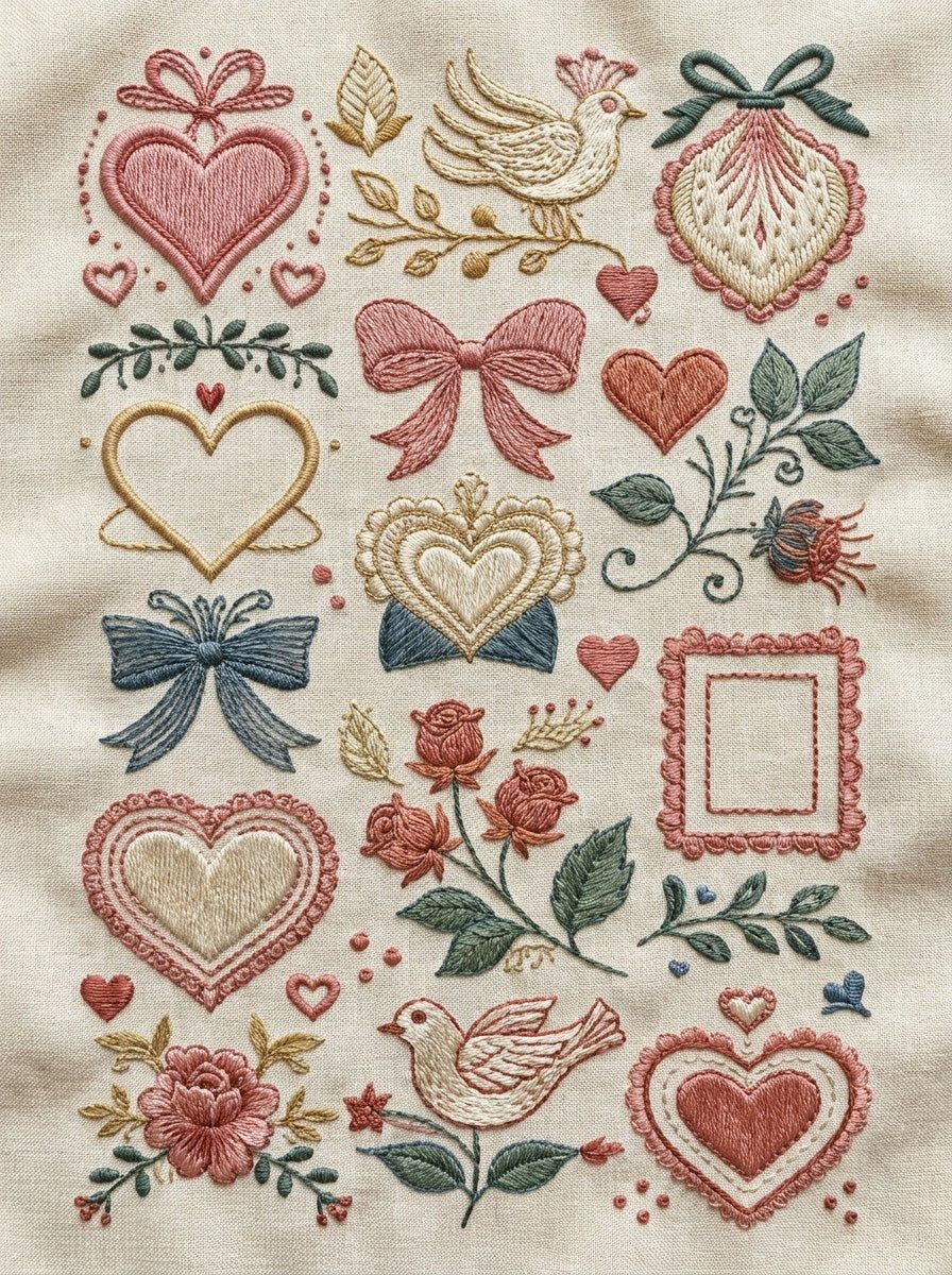 Valentine’s Day Embroidery Book 26 Product Book 2 digital PDF embroidery design book - product image 25