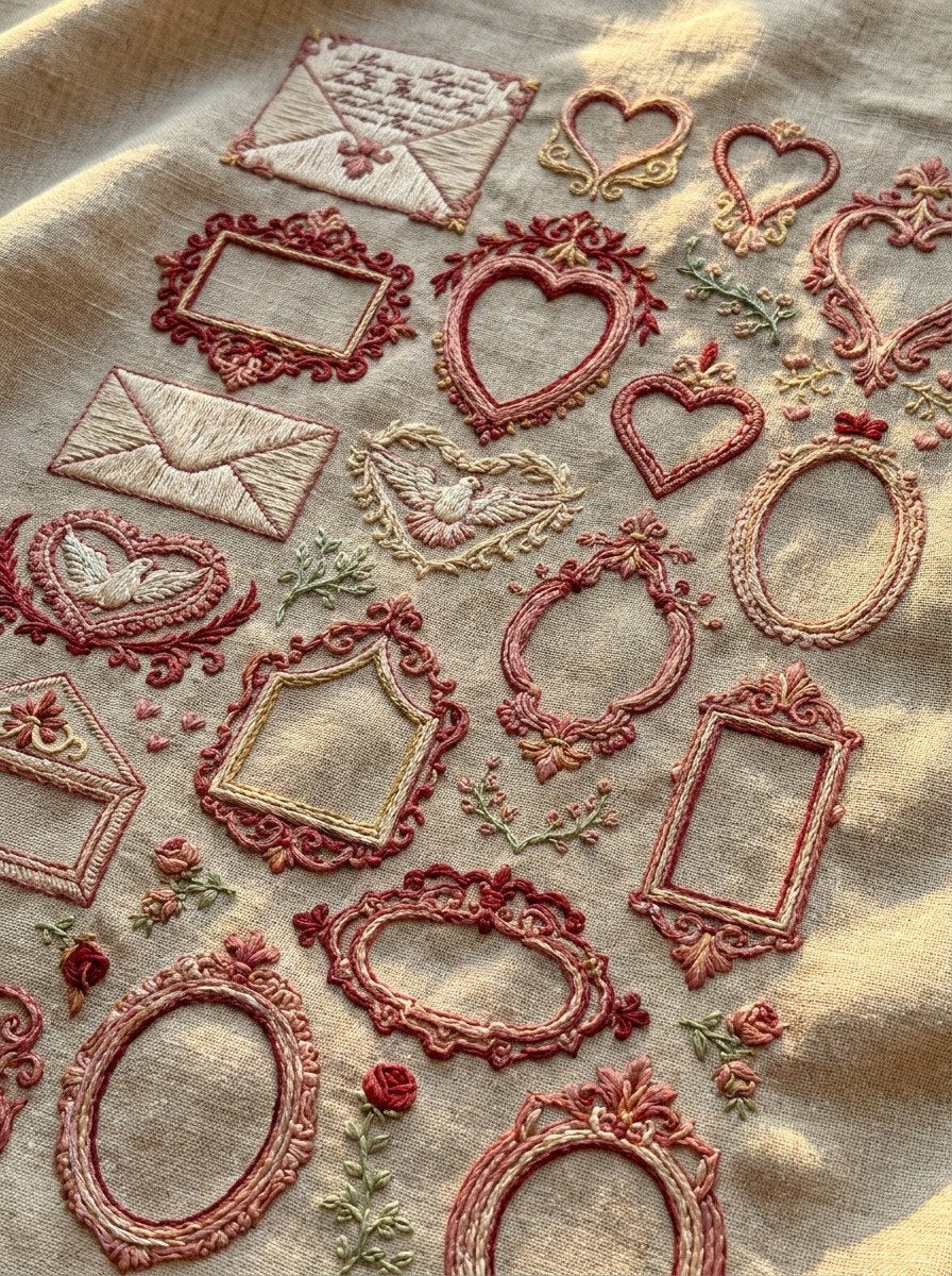 Valentine’s Day Embroidery Book 26 Product Book 3 digital PDF embroidery design book - sample plate / motif preview 9