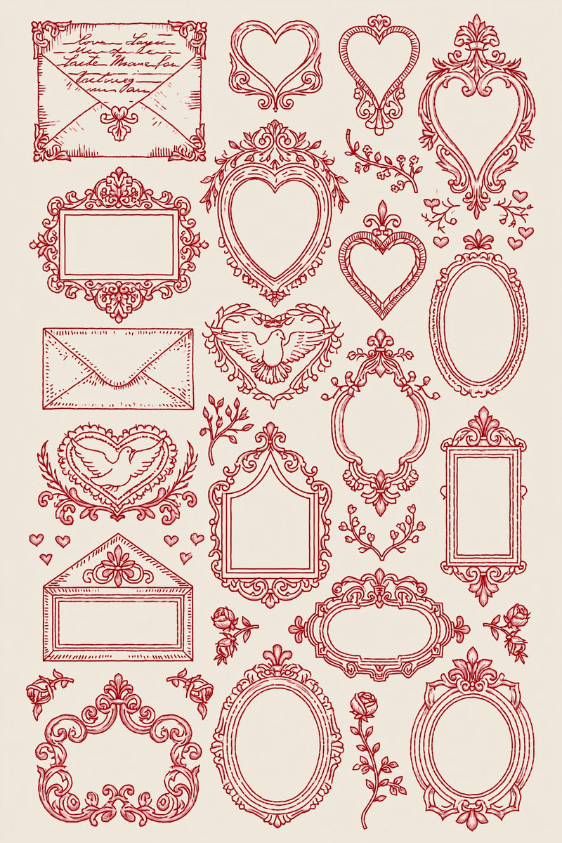 Valentine’s Day Embroidery Book 26 Product Book 3 digital PDF embroidery design book - sample plate / motif preview 8