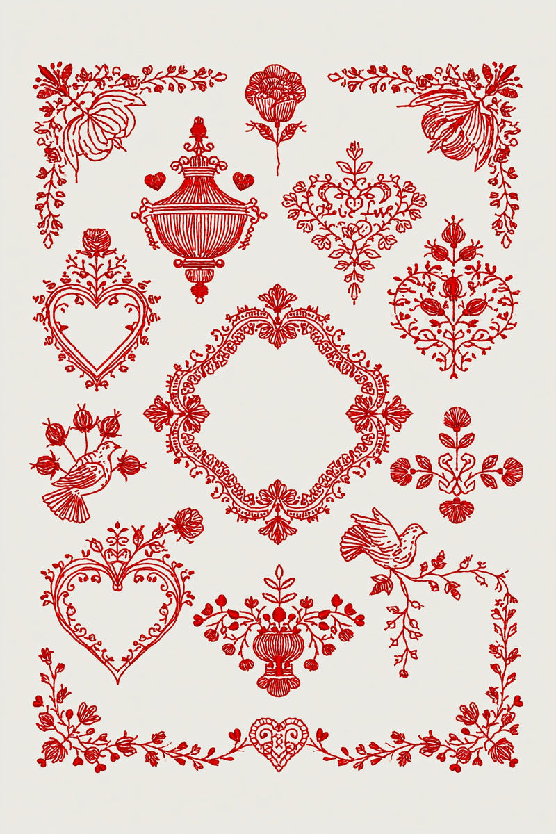 Valentine’s Day Embroidery Book 26 Product Book 3 digital PDF embroidery design book - sample plate / motif preview 13