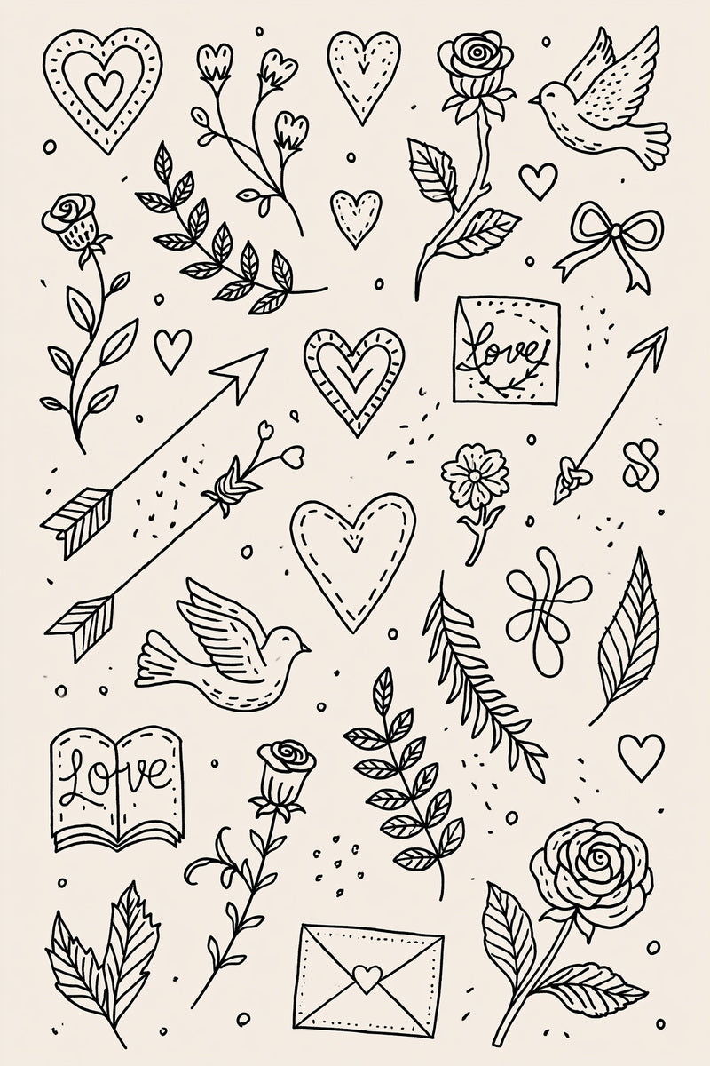 Valentine’s Day Embroidery Book 26 Product Book 2 digital PDF embroidery design book - sample plate / motif preview 14