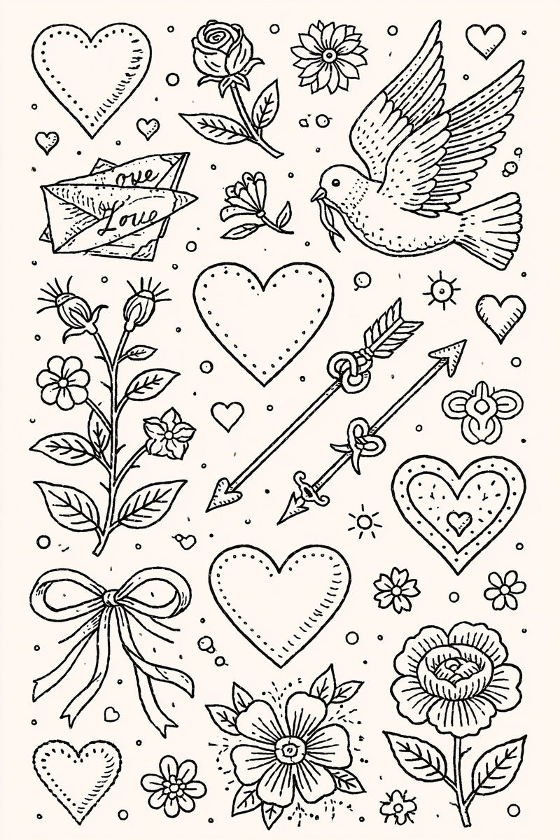 Valentine’s Day Embroidery Book 26 Product Book 2 digital PDF embroidery design book - sample plate / motif preview 11