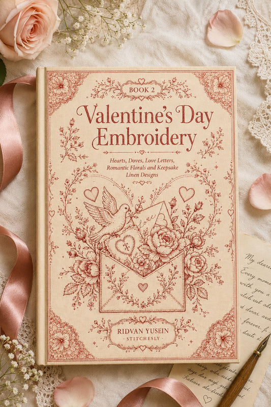 Valentine’s Day Embroidery Book 26 Product Book 2 digital PDF embroidery design book - main cover / hero image 3